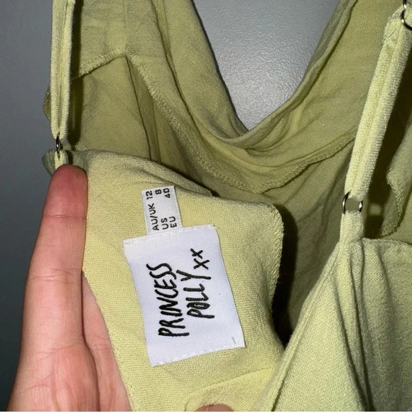 Princess Polly CHERI MINI DRESS GREEN shift cowl neck size 8 - Picture 6 of 6